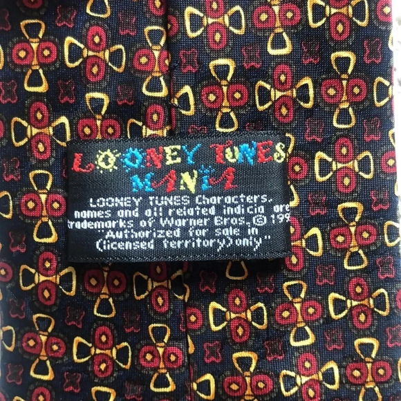 LOONEY TUNES MANIA |  Daffy Duck vintage 1993 90s cartoon neck tie - Picture 3 of 5